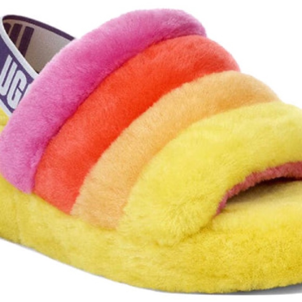 UGG Fluff Yellow Slide Sandals